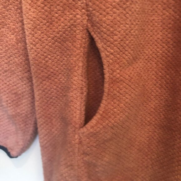 Simply Southern salmon-pink fleece jacket w/ navy accents sz XL - Picture 5 of 11